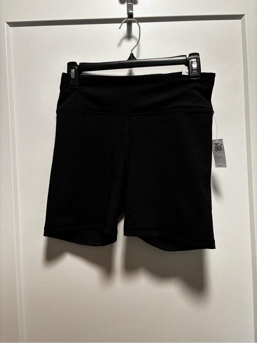 Old Navy Solid Black High-Rise Bike Shorts